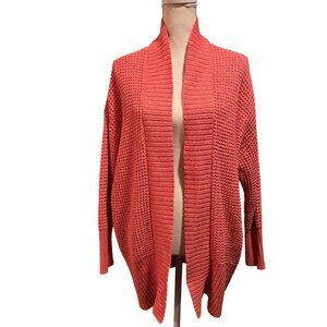 Torrid Chunky Waffle Knit Open Front Pink Cardigan Women's 2X
